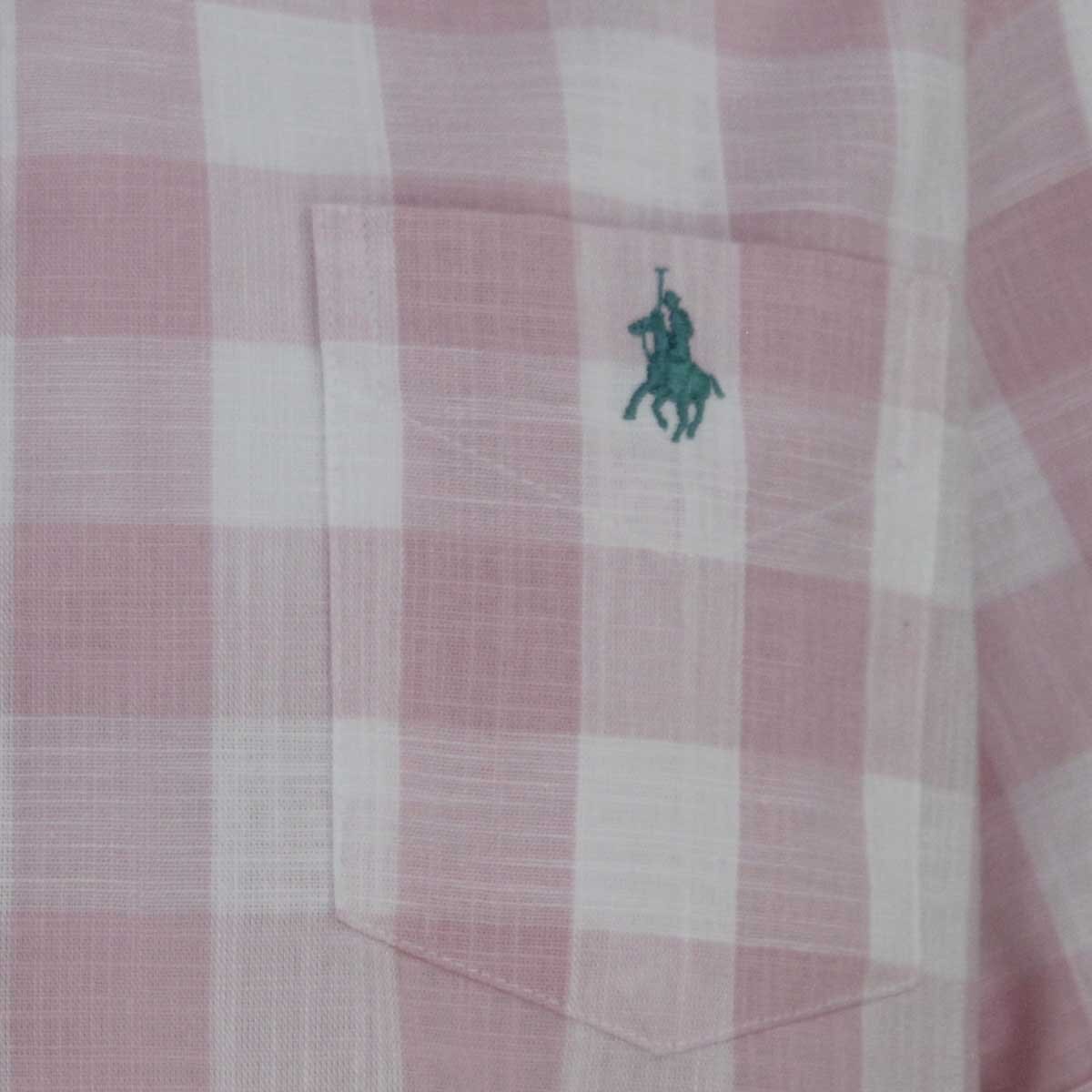 Camisa Manga Corta Cas Cuad Rosa Polo Club P10910 para Caballero