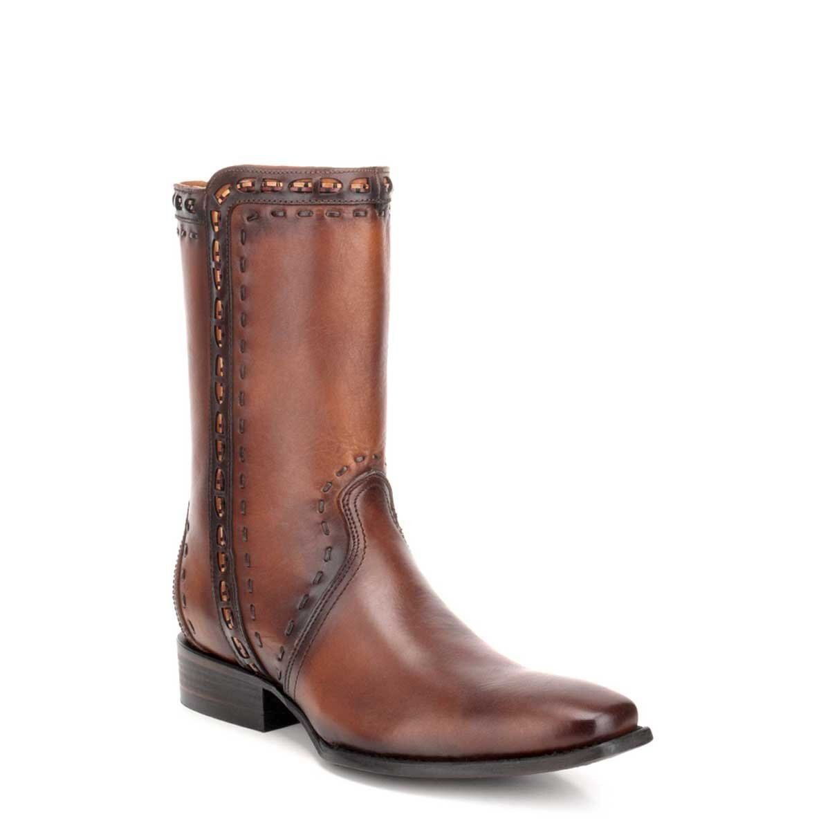 Bota café de piel de res cuadra para caballero - Sears
