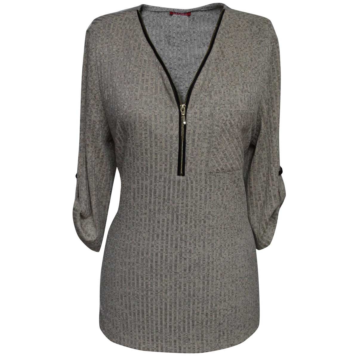 Blusa para Dama Manga 3/4 Escote V Mabel