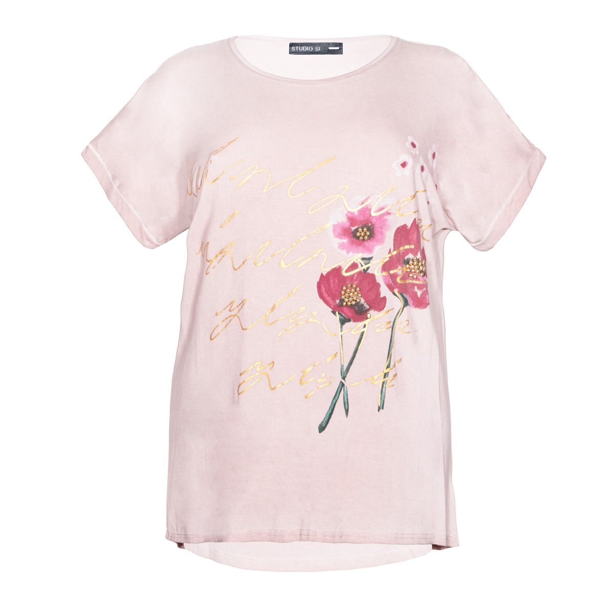 Blusa para Dama Manga Corta Cuello Redondo Studio si