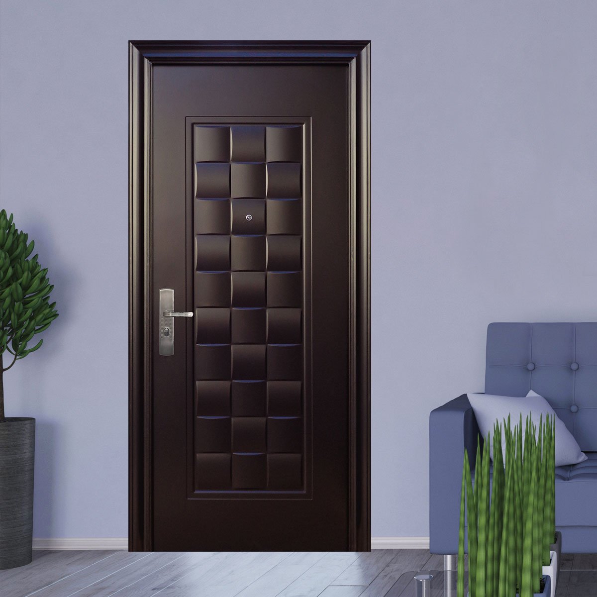 Puerta de Seguridad Luxury S1 Chocolateaperturaderecha Xe Seguridad