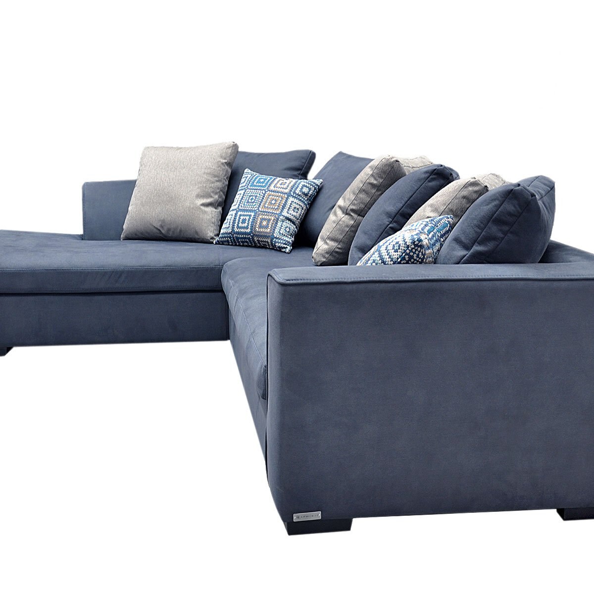 Sala Modular 2 Piezas Izquierdo Antares Azul Muebles Liz