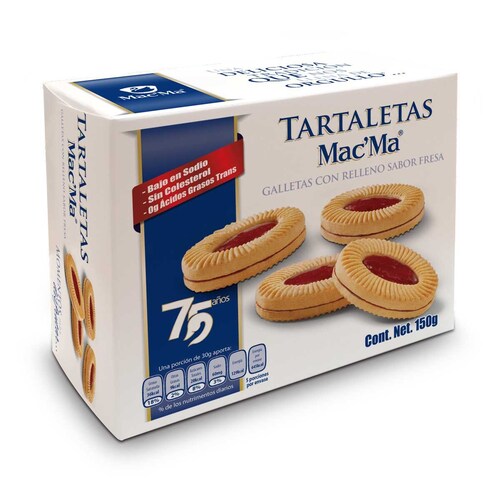 Galletas Tartaletas de Fresa 150 G . Mac' Ma