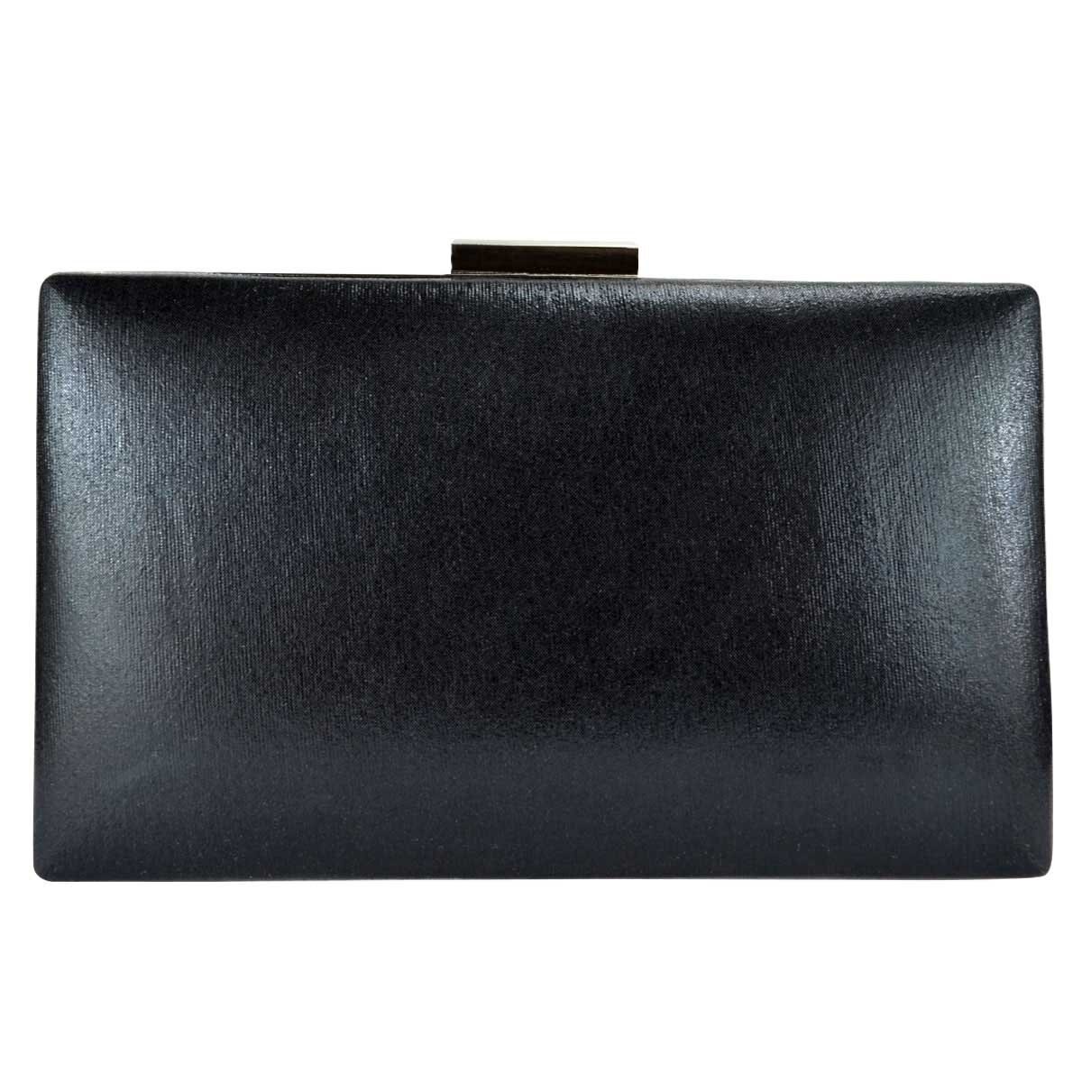 Bolsa de Noche Negra con Brillos Y Pedreria Huser para Dama