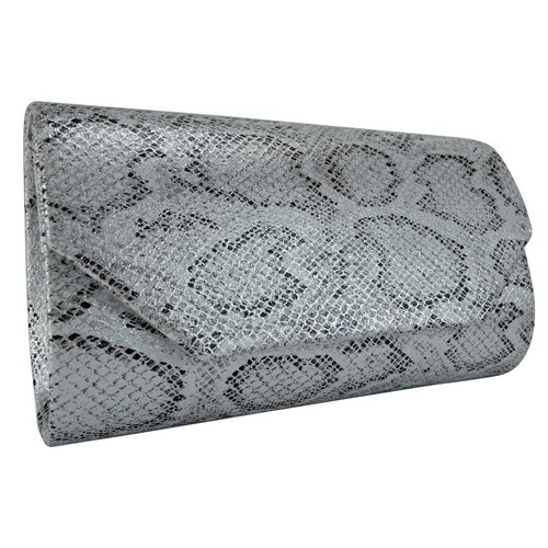 Bolsa de Noche Negro Plata Huser para Dama