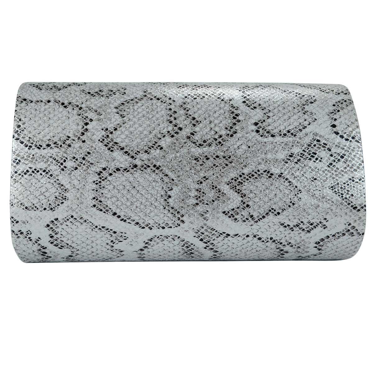 Bolsa de Noche Negro Plata Huser para Dama