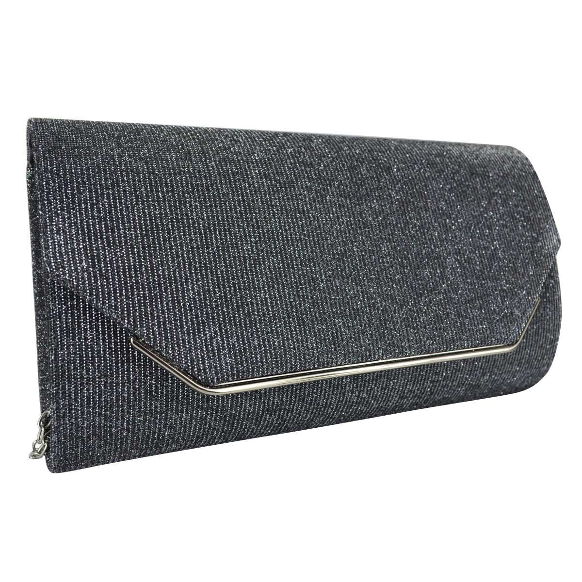 Bolsa de Noche Negro Antimonio Huser para Dama