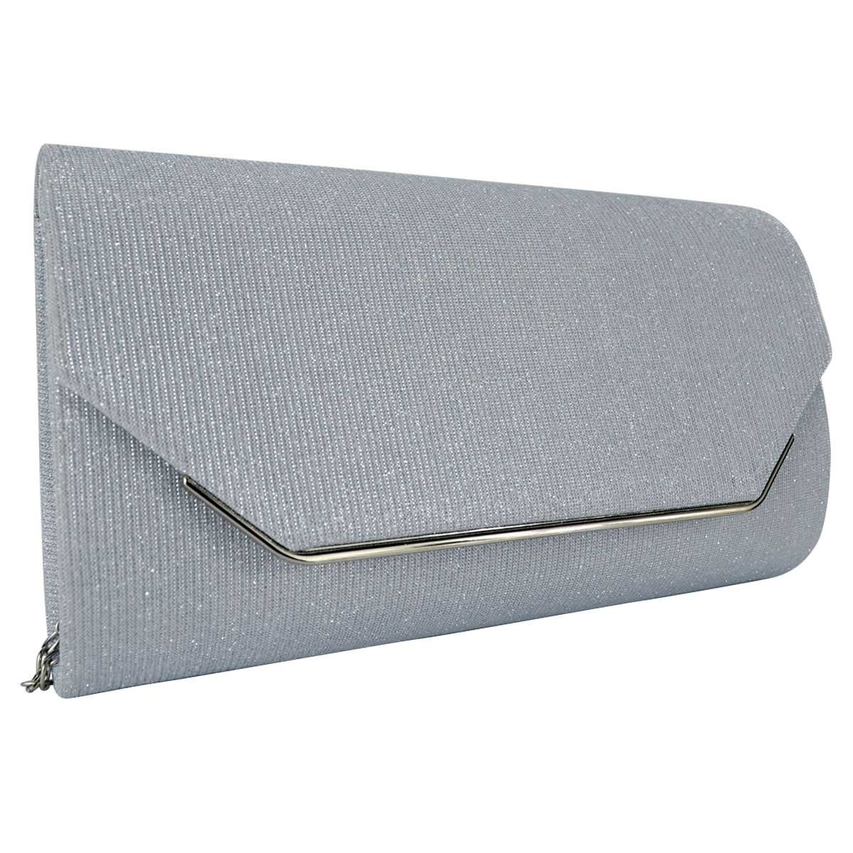 Bolsa de Noche Oro Plata Huser para Dama