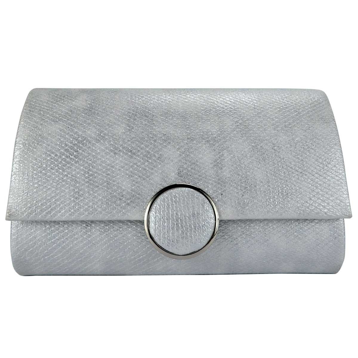 Bolsa de Noche Negro Plata Huser para Dama
