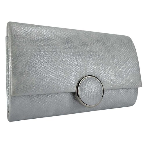 Bolsa de Noche Negro Plata Huser para Dama