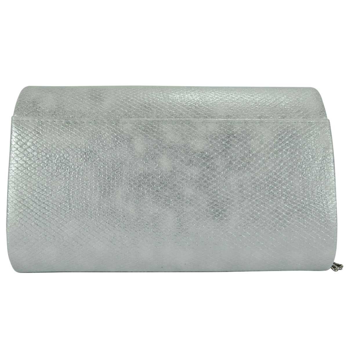 Bolsa de Noche Negro Plata Huser para Dama