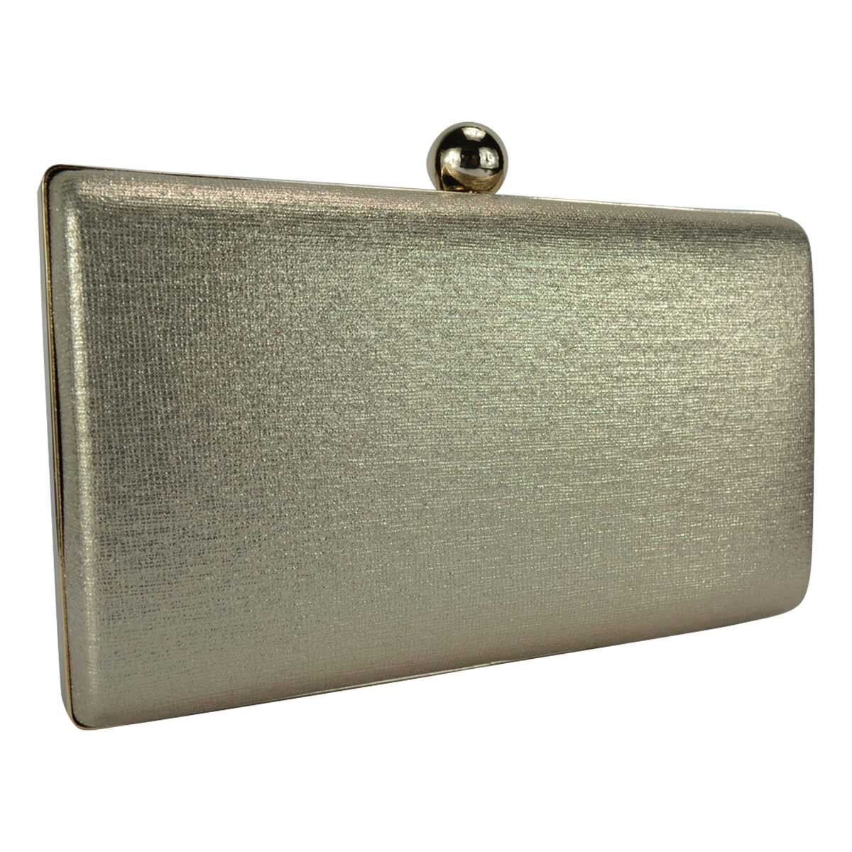 Bolsa de Noche Plata Oro Huser para Dama