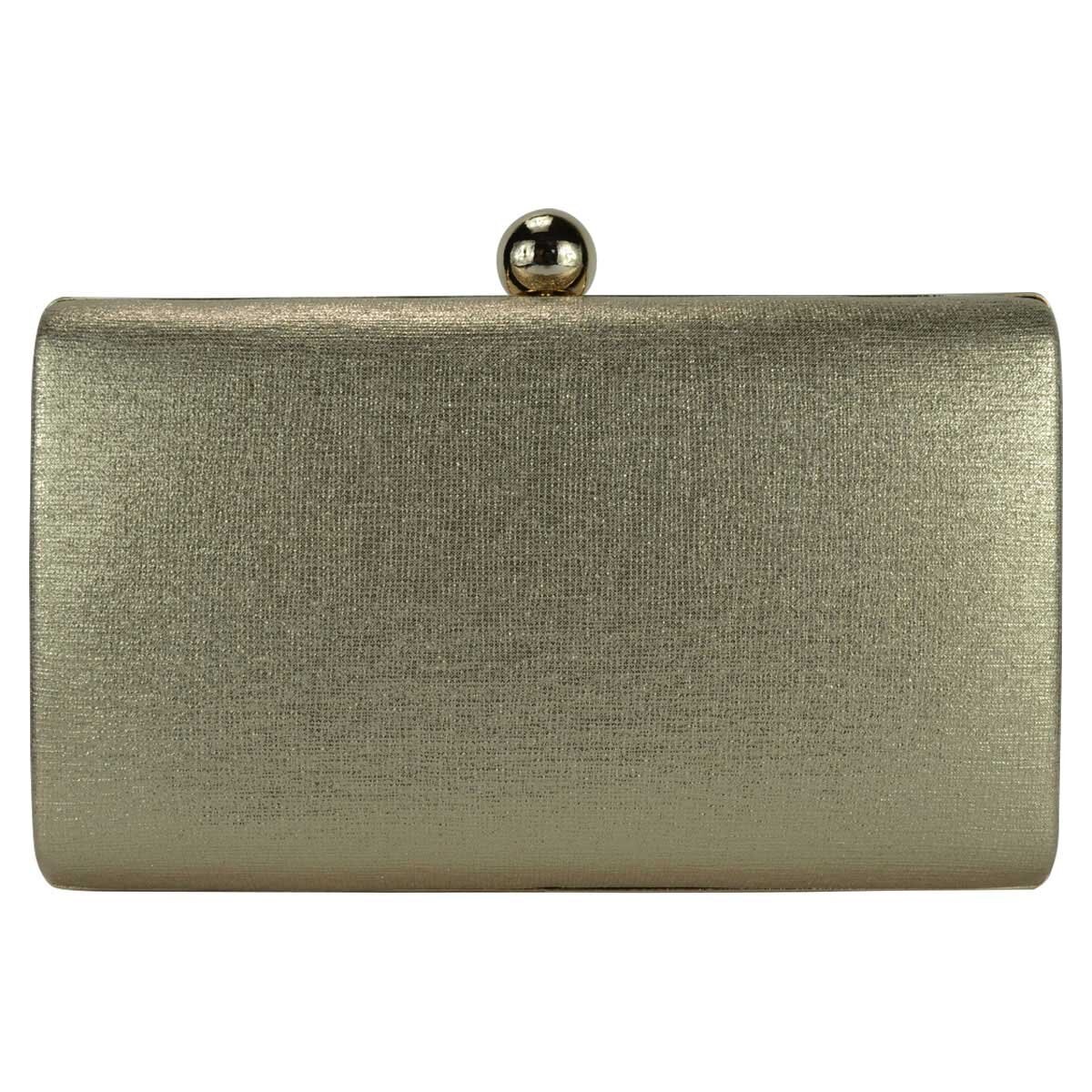 Bolsa de Noche Plata Oro Huser para Dama