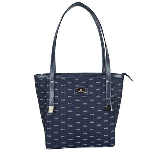 Bolsa Tote Monograma Azul con Cosmetiquera Huser