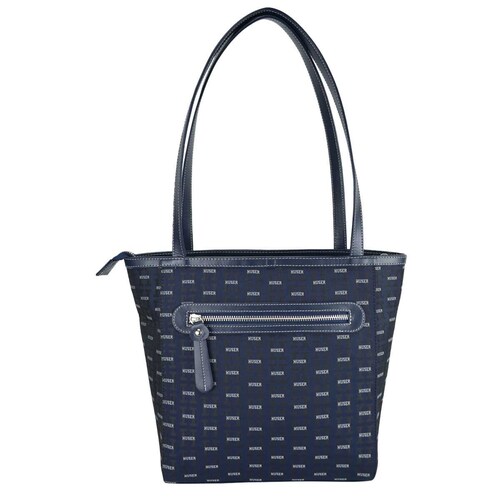 Bolsa Tote Monograma Azul con Cosmetiquera Huser