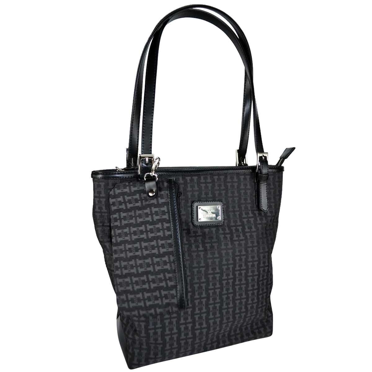 Bolsa Tote Negra Monograma Huser con Cosmetiquera Huser
