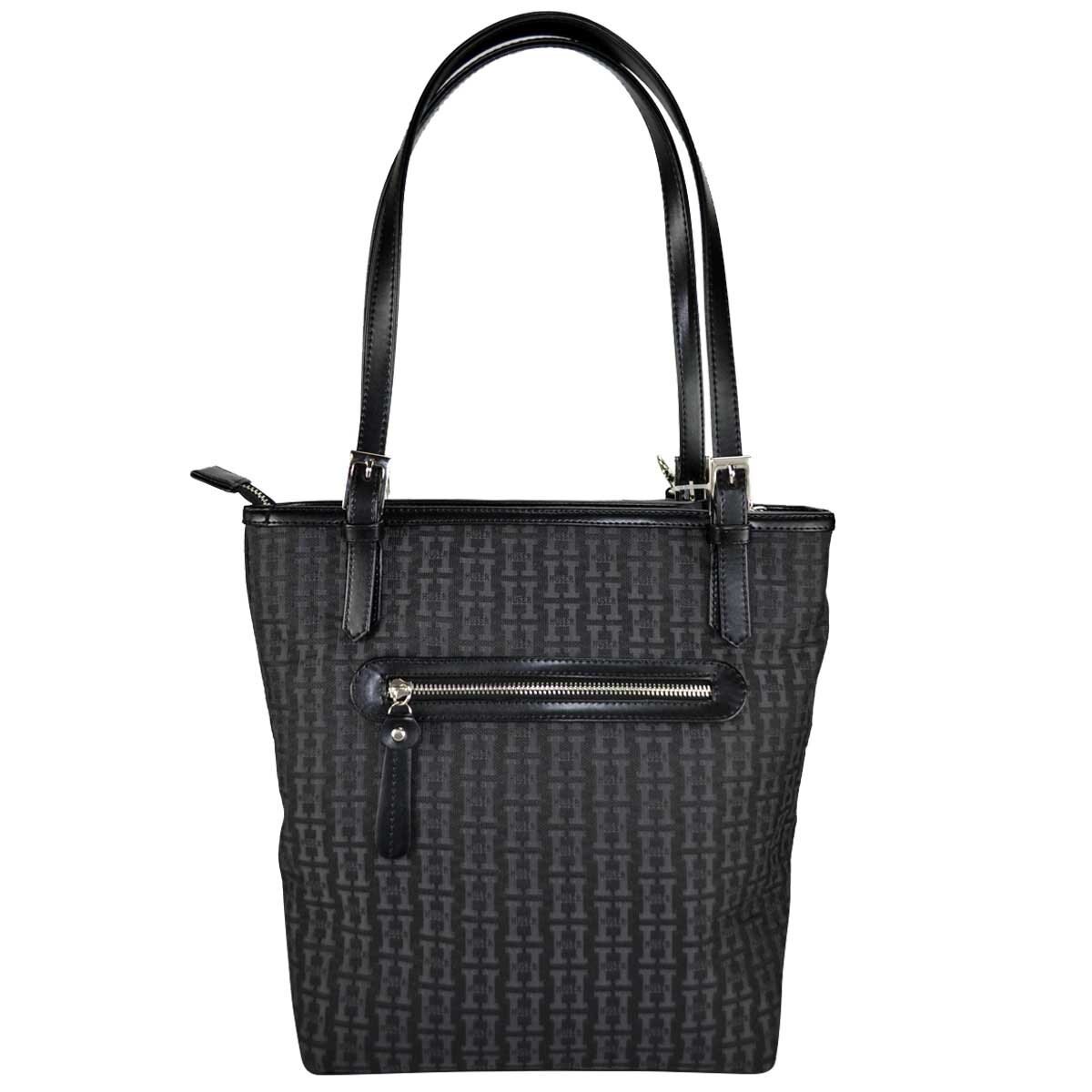 Bolsa Tote Negra Monograma Huser con Cosmetiquera Huser