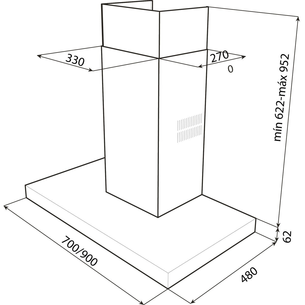 Campana de Pared Teka Mexicana 90Cm Inox