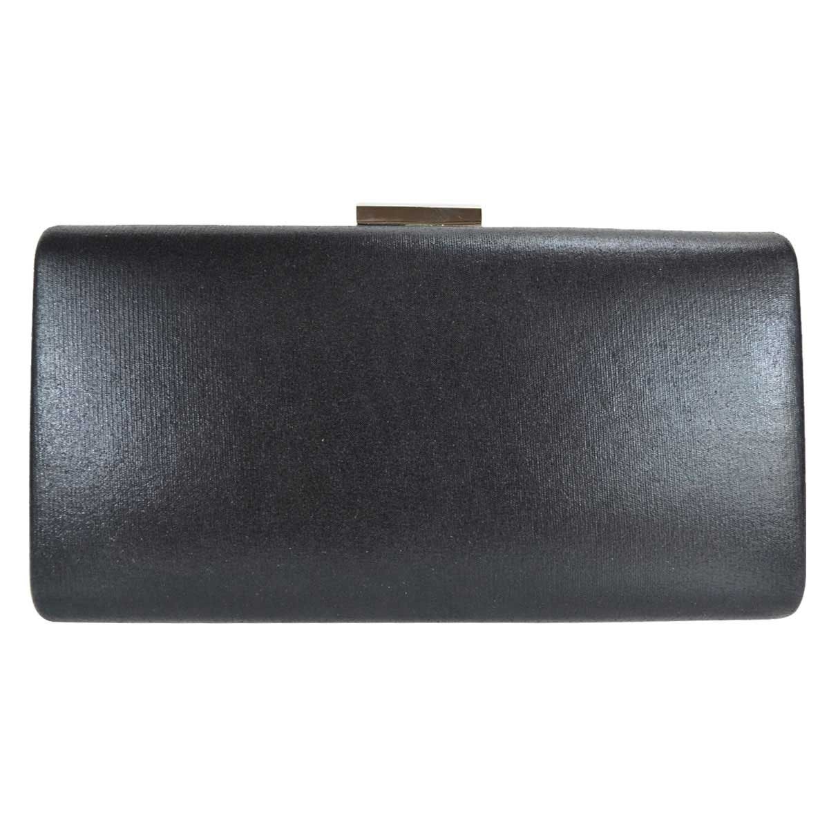 Cartera Negra de Noche con Brillos Y Pedrería Huser para Dama