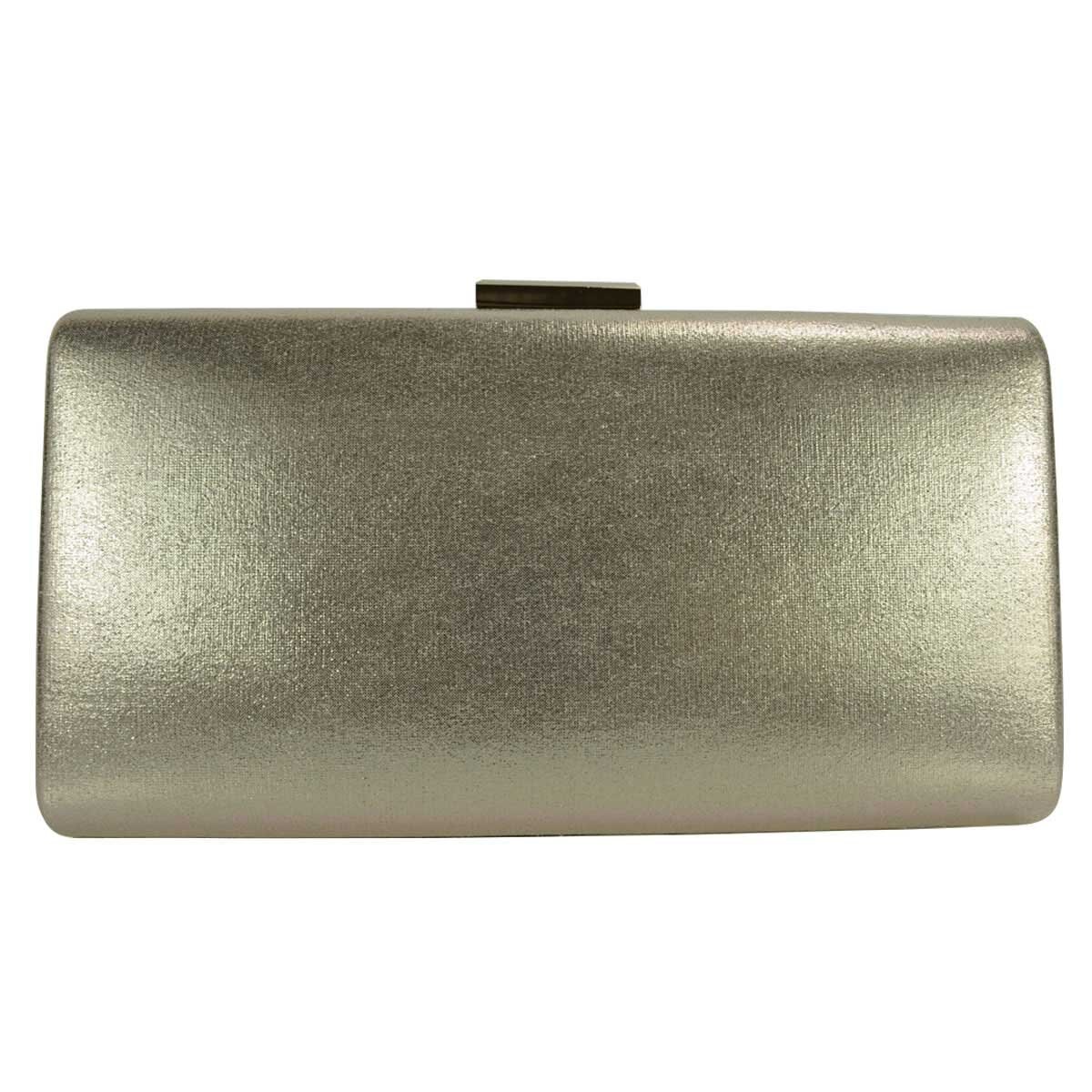 Cartera de Noche Dorada con Brillos Y Pedrería Huser para Dama
