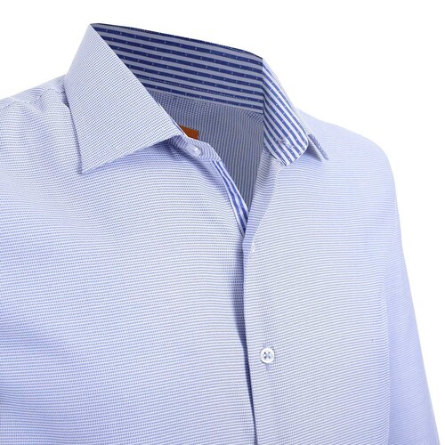 Camisa de Vestir para Hombre Color Azul Carlo Corinto Slim Fit