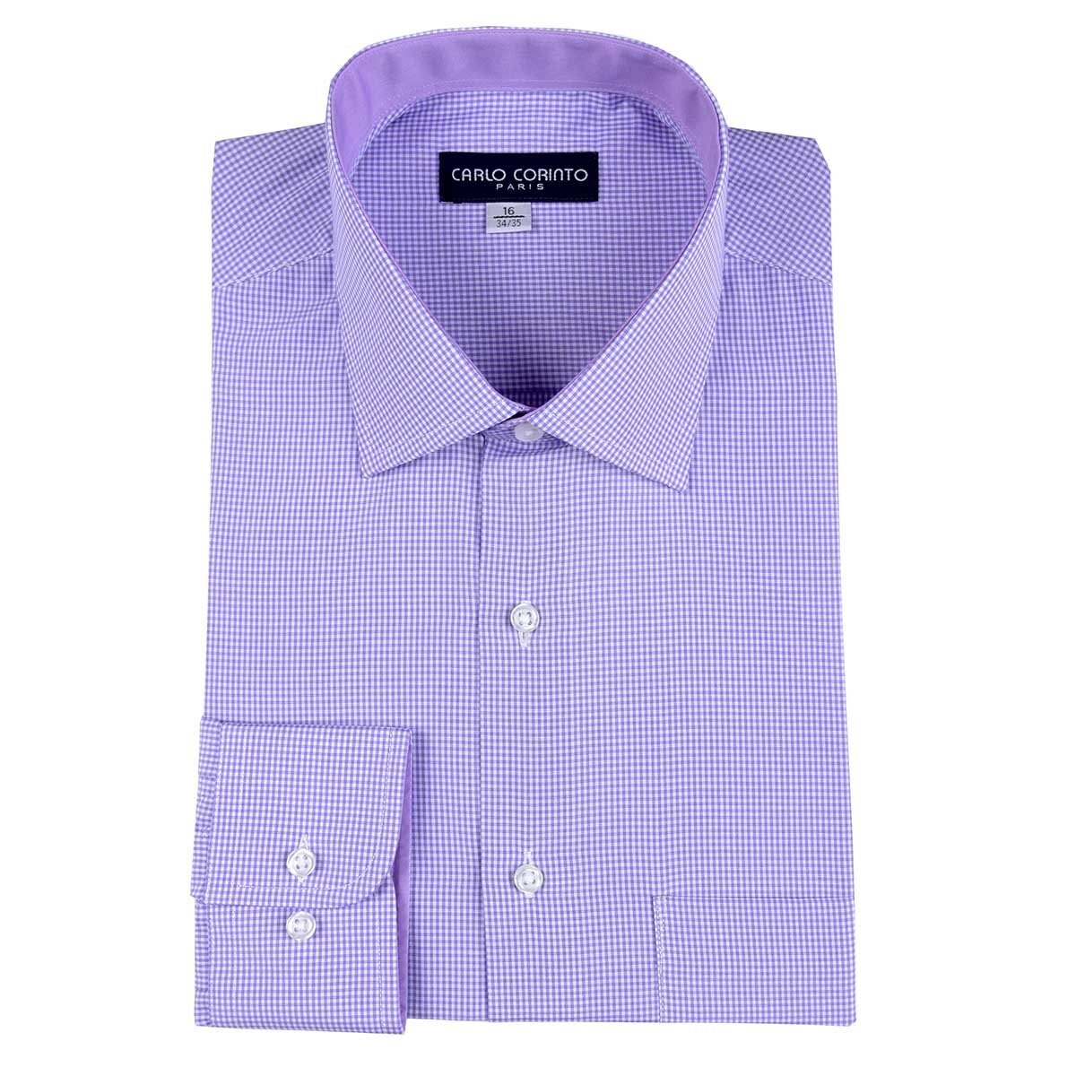 Camisa de Vestir para Caballero de Micro Cuadros Carlo Corinto Paris