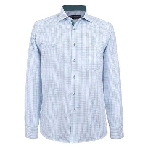 Camisa de Vestir para Hombre Azul Combinado Carlo Corinto Paris