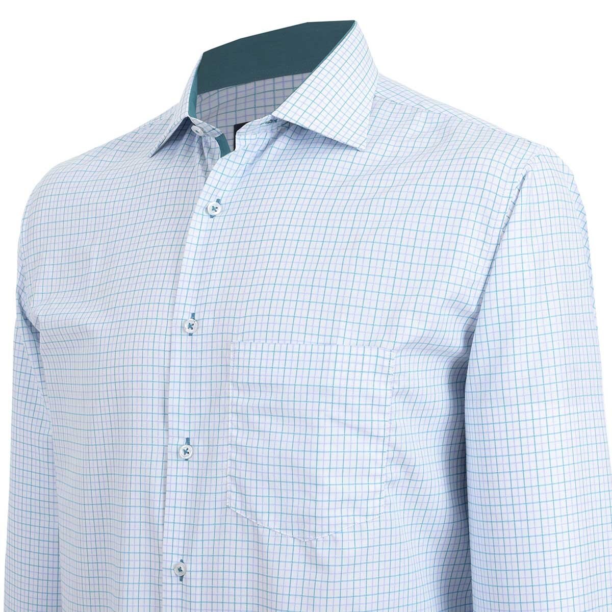 Camisa de Vestir para Caballero Azul Combinado Carlo Corinto Paris