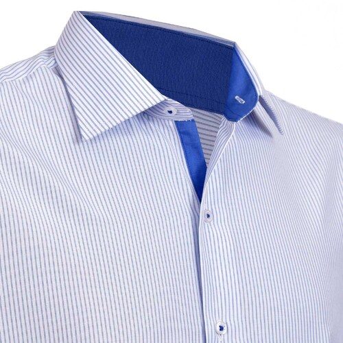 Camisa de Vestir para Caballero Color Azul Carlo Corinto Slim Fit