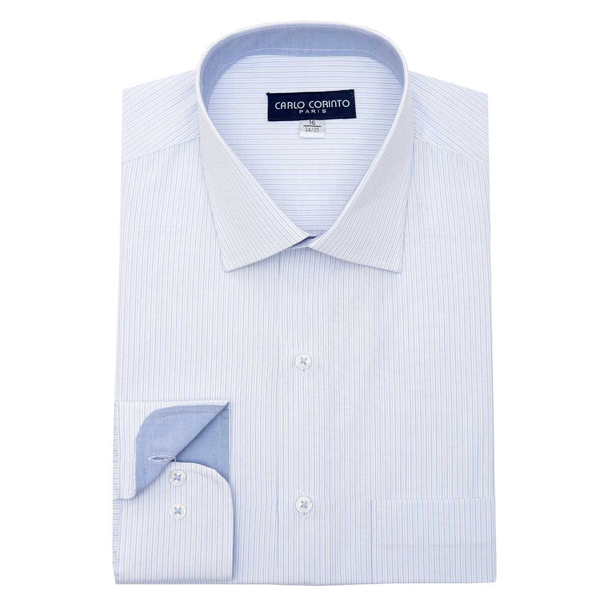 Camisa de Vestir para Caballero Color Azul Carlo Corinto Paris