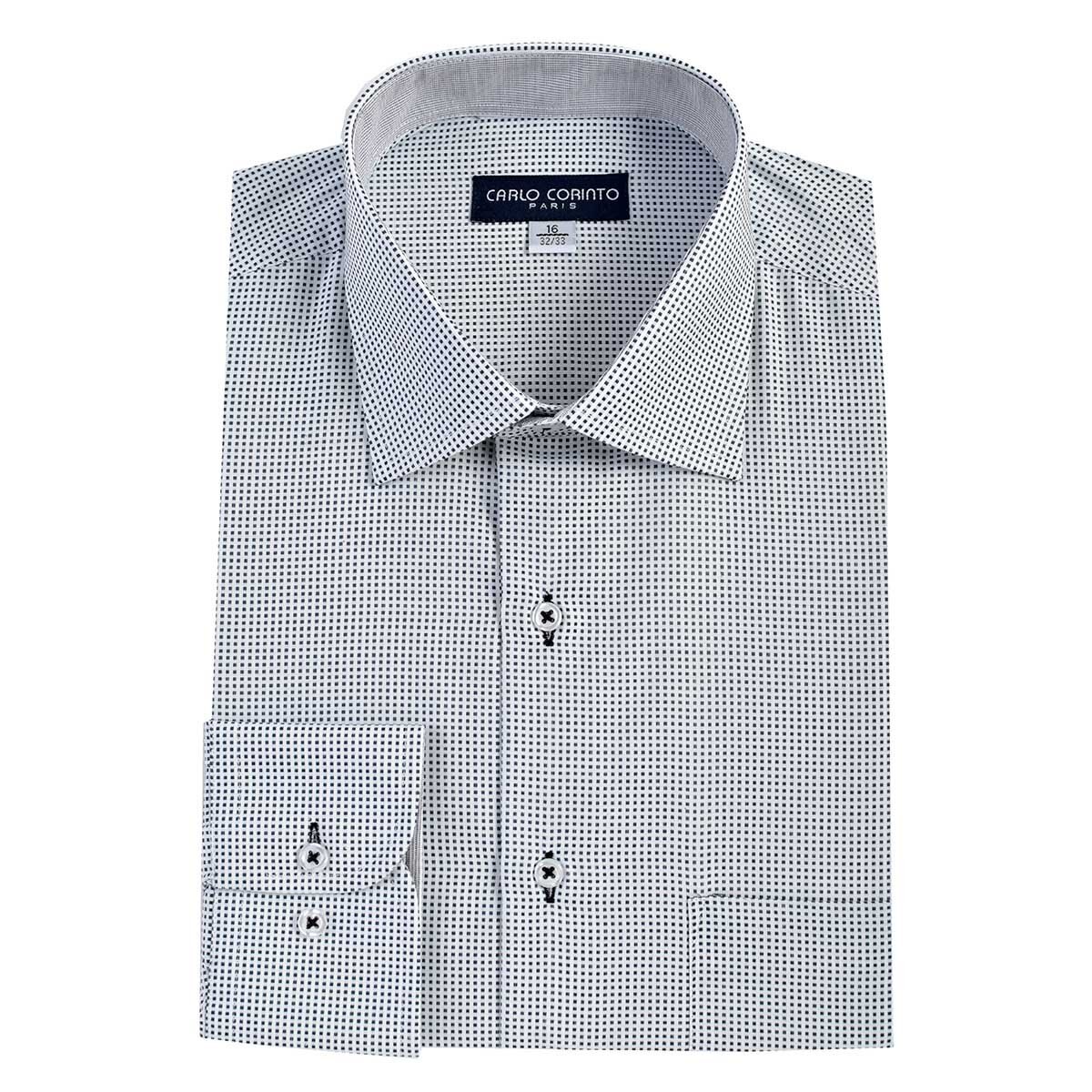 Camisa de Vestir para Caballero Negro Combinado Carlo Corinto Paris