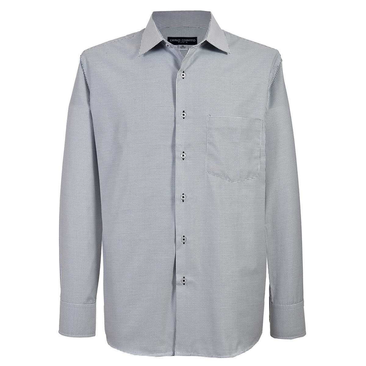 Camisa de Vestir para Caballero Negro Combinado Carlo Corinto Paris