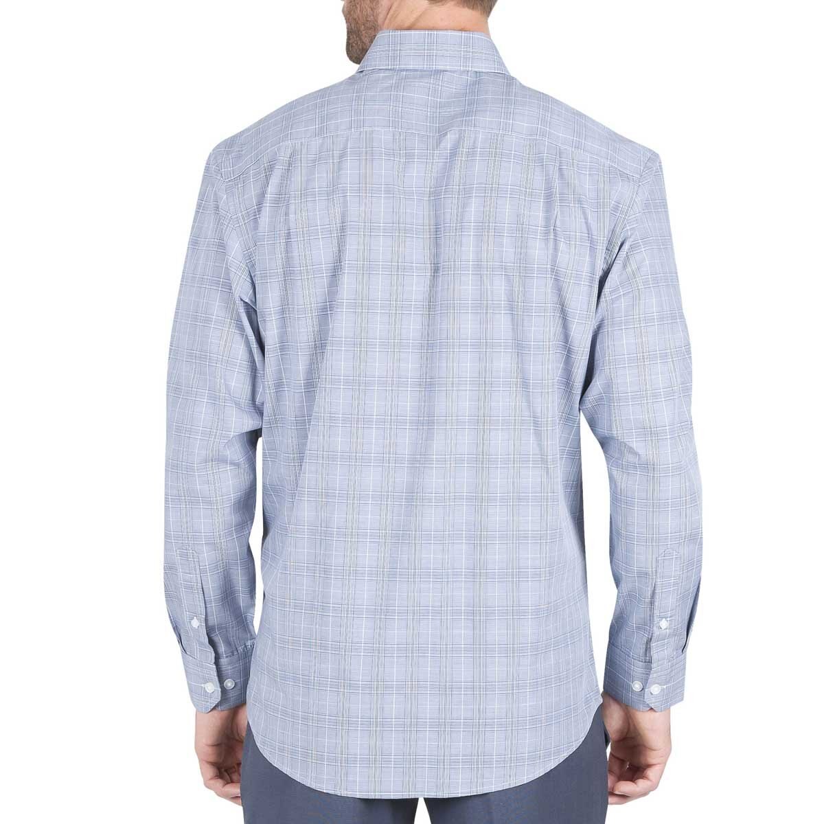 Camisa para Caballero Manga Larga a Cuadros Azul Obscuro Haggar