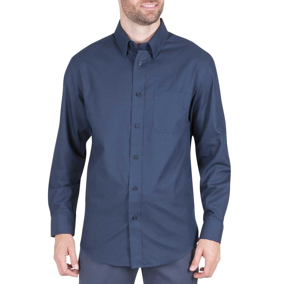Camisa para Caballero Manga Larga Azul Obscuro Haggar