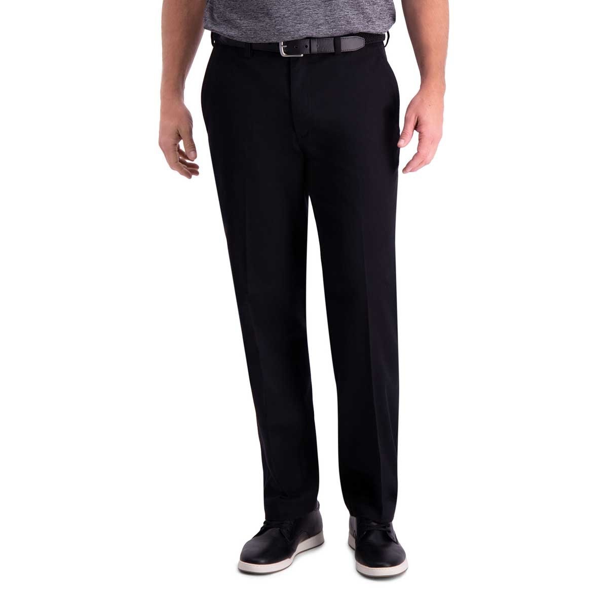 Pantalon Habillé Pour Homme Haggar - Taille 30Wx30L, Noir, Classique, Neuf Avec étiquette - Coupe Régulière En Coton Mixte