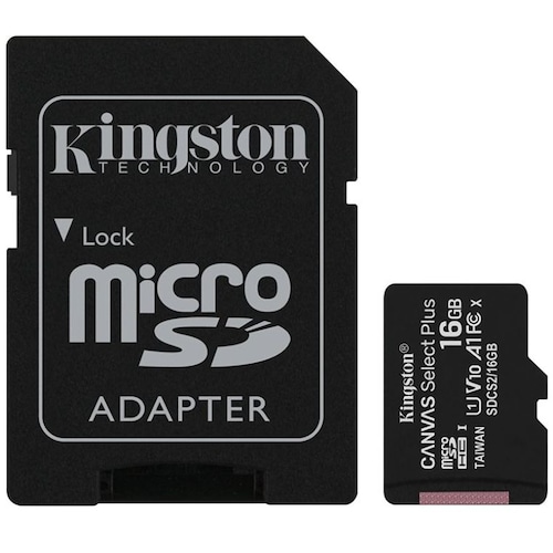 Kit de Adaptador y Micro Sd C10 Plus de 16Gb Kiingston