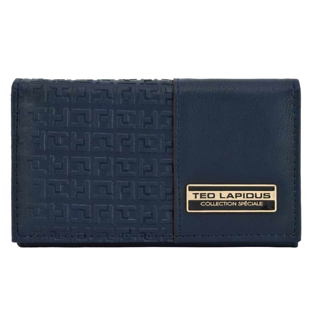 Monedero Hibrido Azul Marino con Monograma Grabado Ted Lapidus