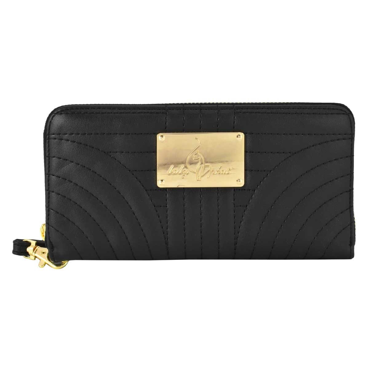 Monedero de Cierre Negro con Capitonado Baby Phat