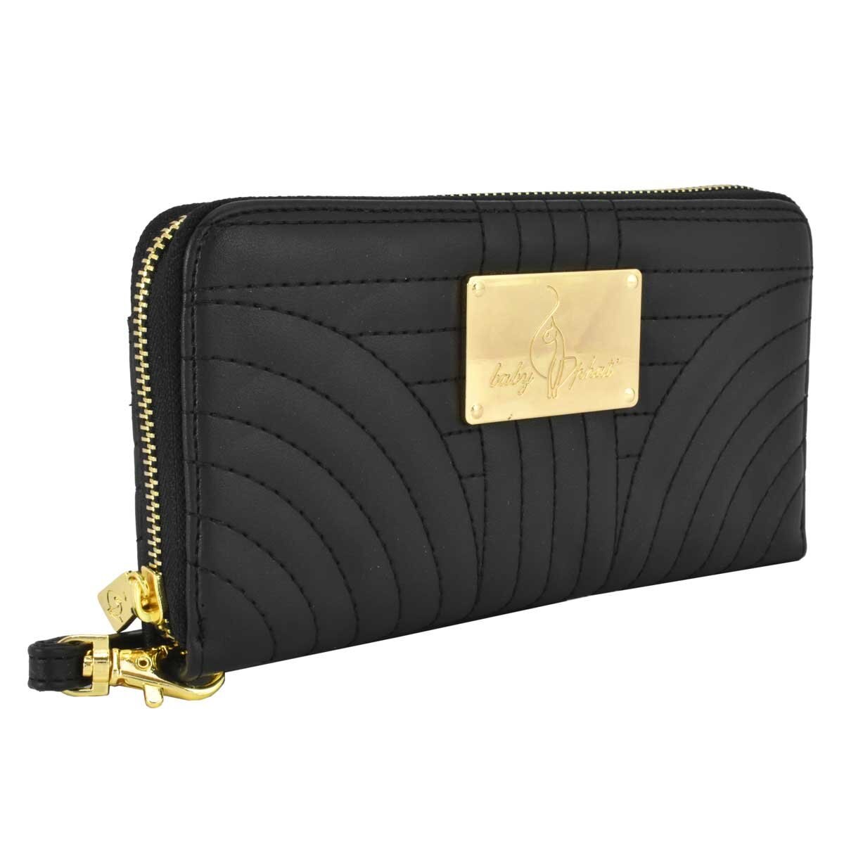 Monedero de Cierre Negro con Capitonado Baby Phat