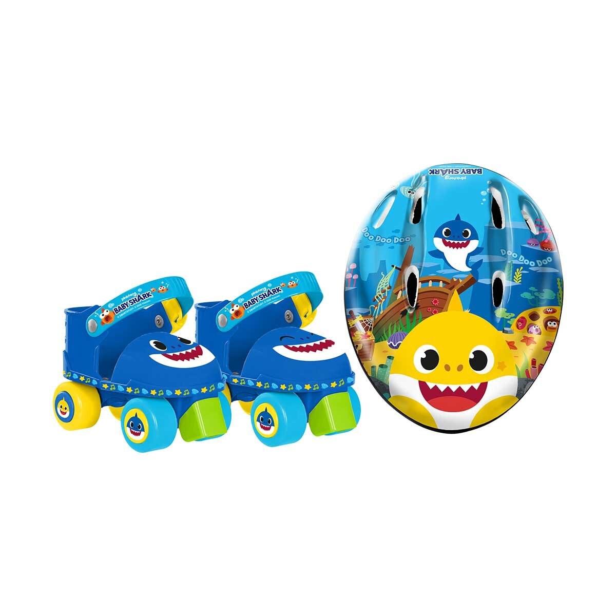 Patines Entrenadores con Casco Baby Shark Flying Wheel
