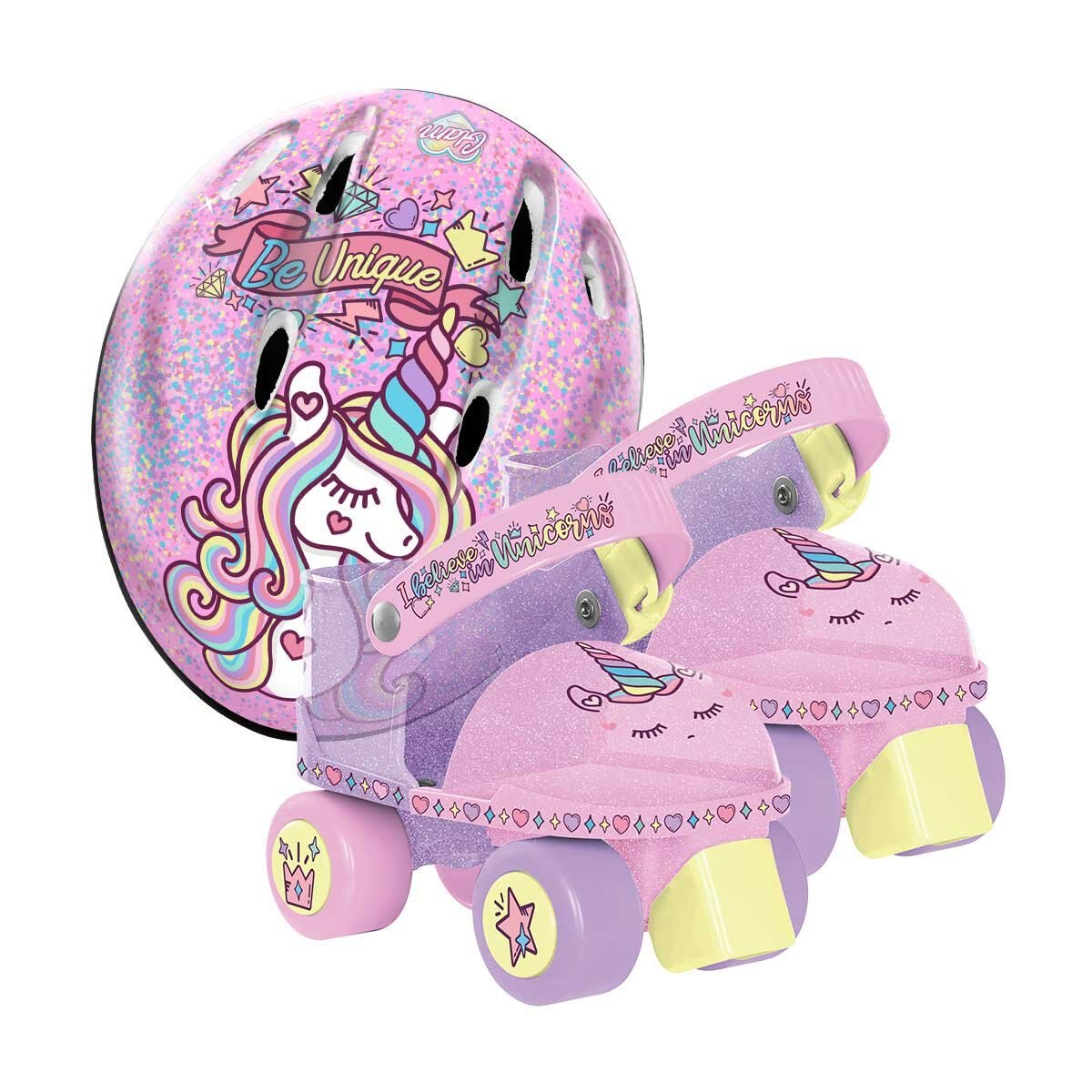 Patines Entrenadores con Casco Glam By Rush Girl Flying Wheel