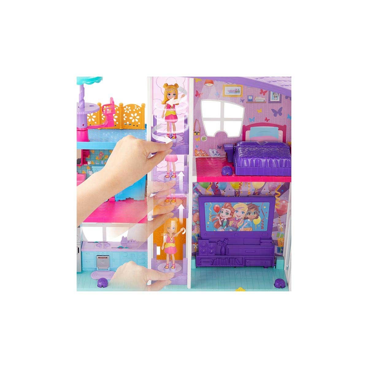 Mega casa polly online pocket mattel de sorpresas