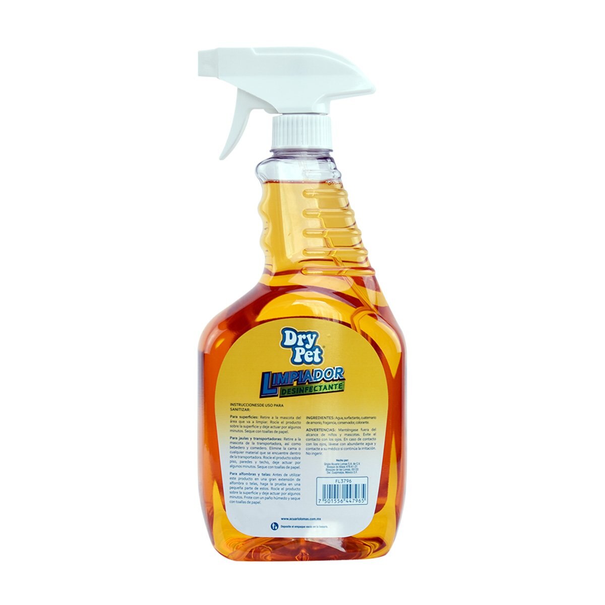 Limpiador Desinfectante Multiusos 1 Lt Dry Pet Mod. 3796 para Perro