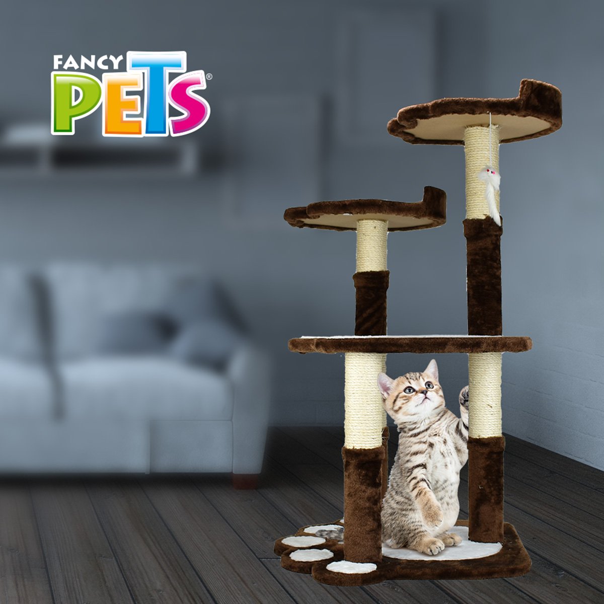 Mueble para Gato Huella 100Cm Acuario Lomas