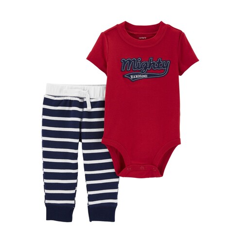 Set de Body Rojo con Pantalón para Bebé Carters