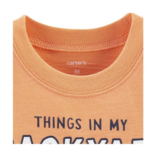 Playera Estampada Naranja para Bebé Carters