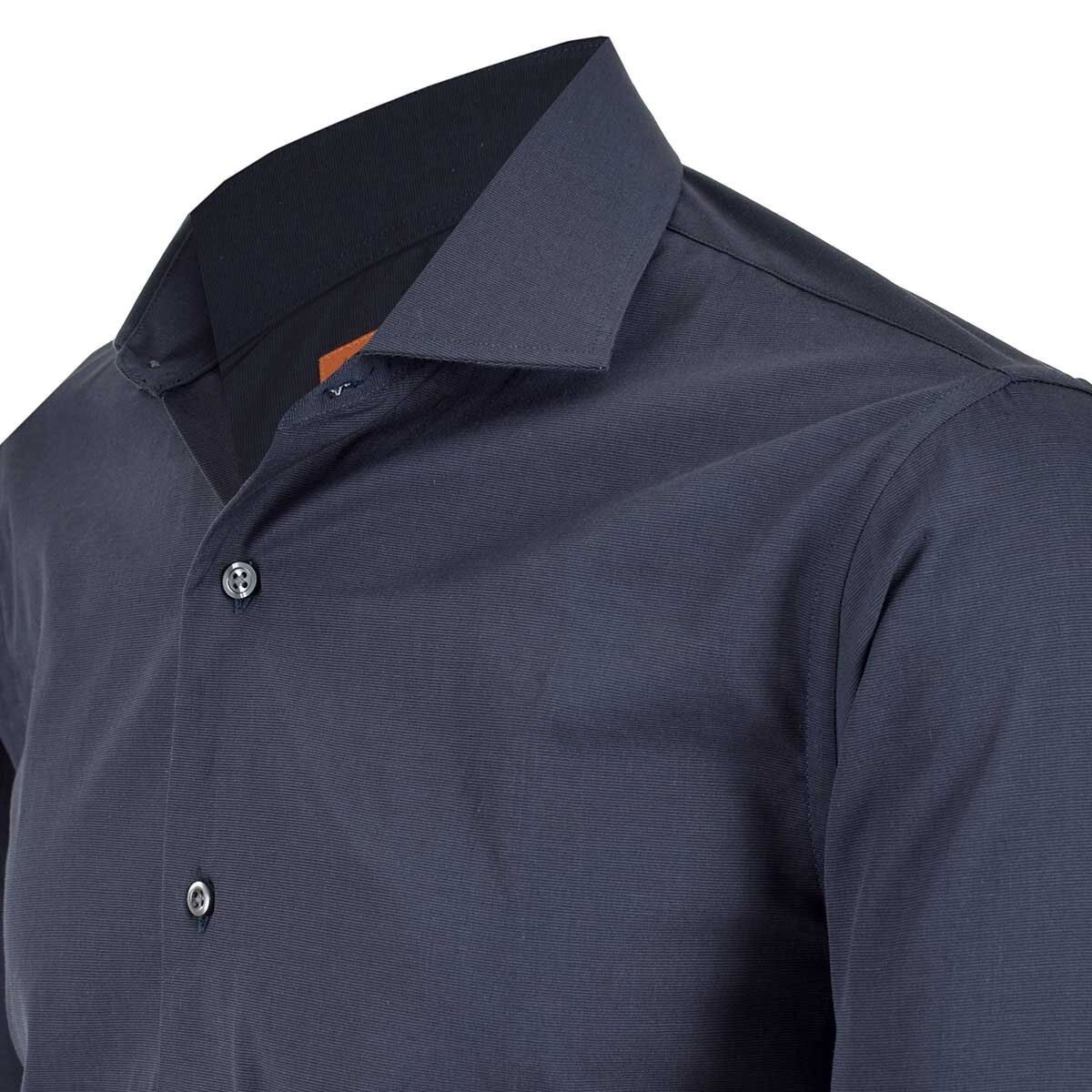 Camisa de Vestir Azul Obscuro para Caballero Carlo Corinto Slim Fit