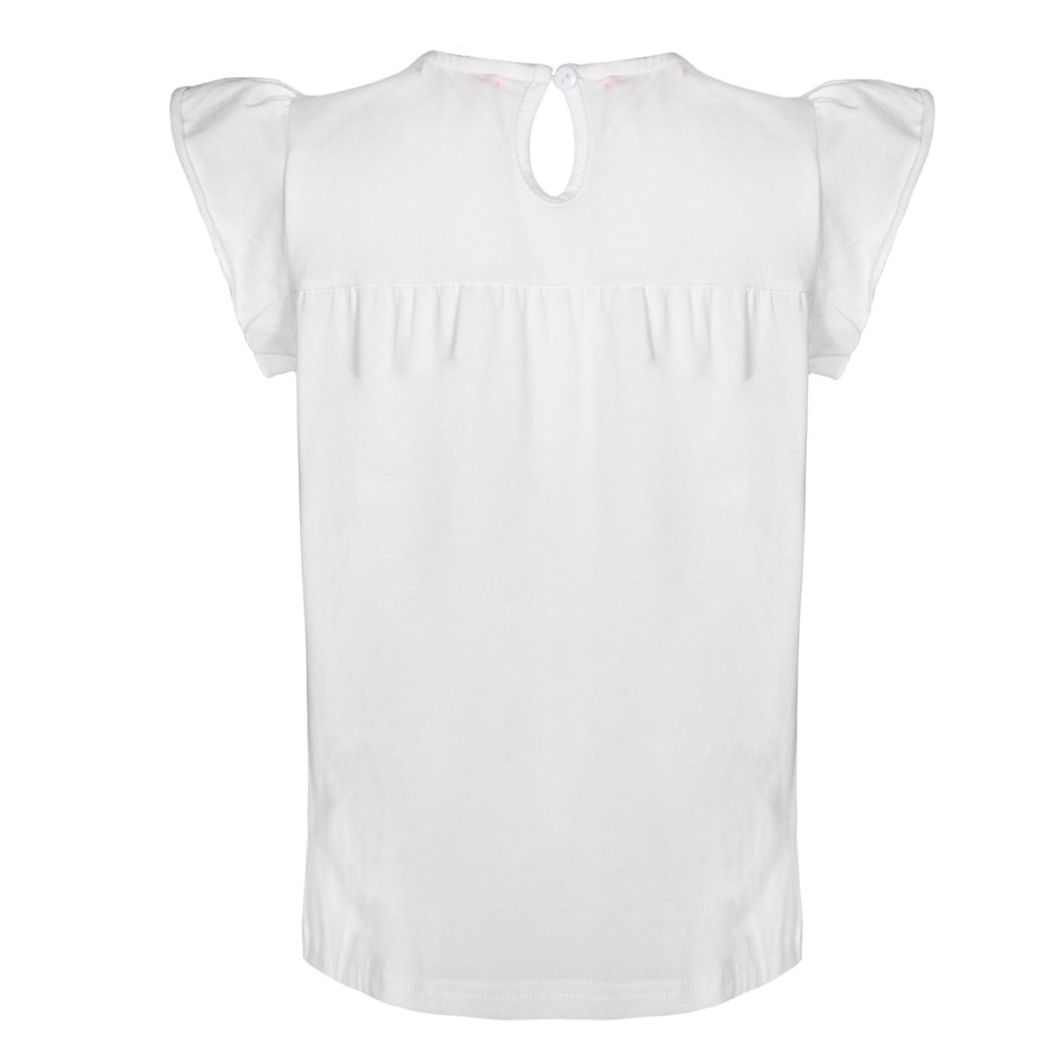 Playera Blanca para Niña con Aplicaciones al Frente Studio si