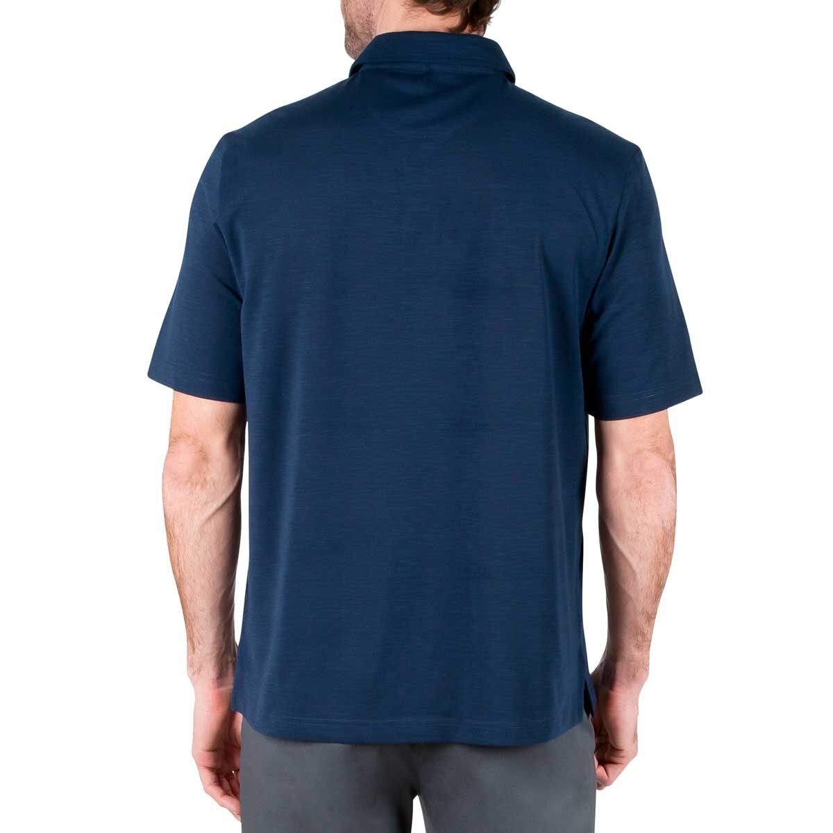 Polo Lisa Azul Manga Corta Haggar para Caballero