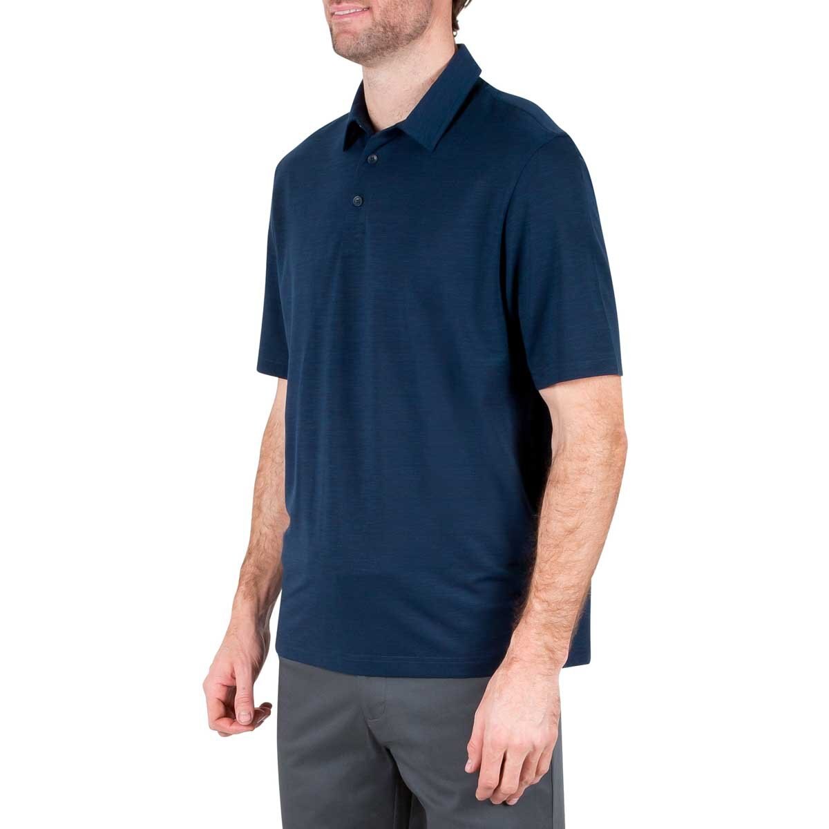 Polo Lisa Azul Manga Corta Haggar para Caballero